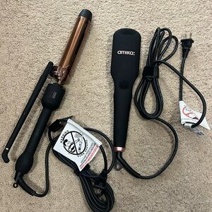 Amika Marcel Curling Iron 1.25” and Amika Smoothing brush